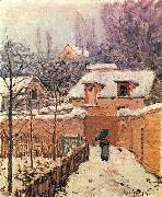 Garten im Louveciennes im Schnee Alfred Sisley